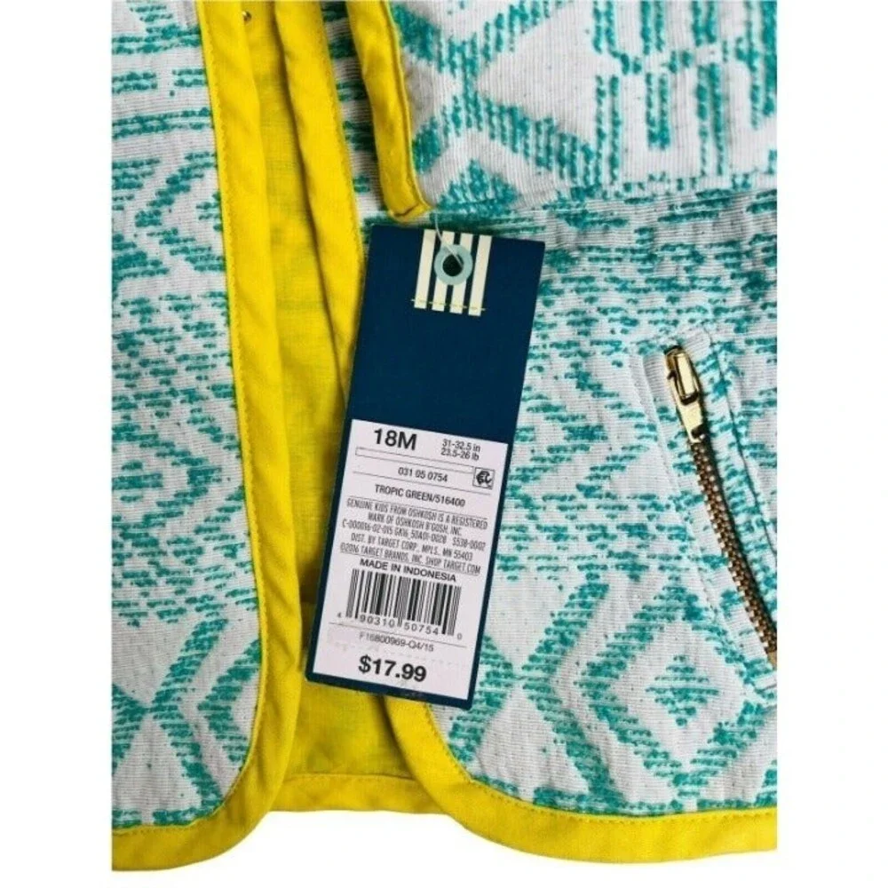 Genuine Kids From OshKosh Aztec Spring Blazer Jacket Cardigan Sz 18m NWT